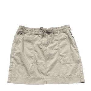 Banana Republic Khaki Tan Mid Rise Mini Skirt Casual Neutral Size 6 Pockets